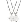 collares de acero inoxidable quirúrgico antialérgico 316 con forma de rompecabezas puzle
