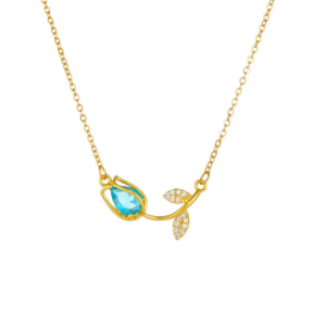 Collar de Tulipán azul